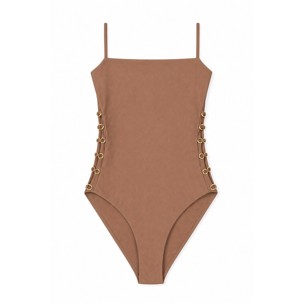 Jade Swim Hexa One Piece Swimsuit Hazel Sheen Medium NEW! $200